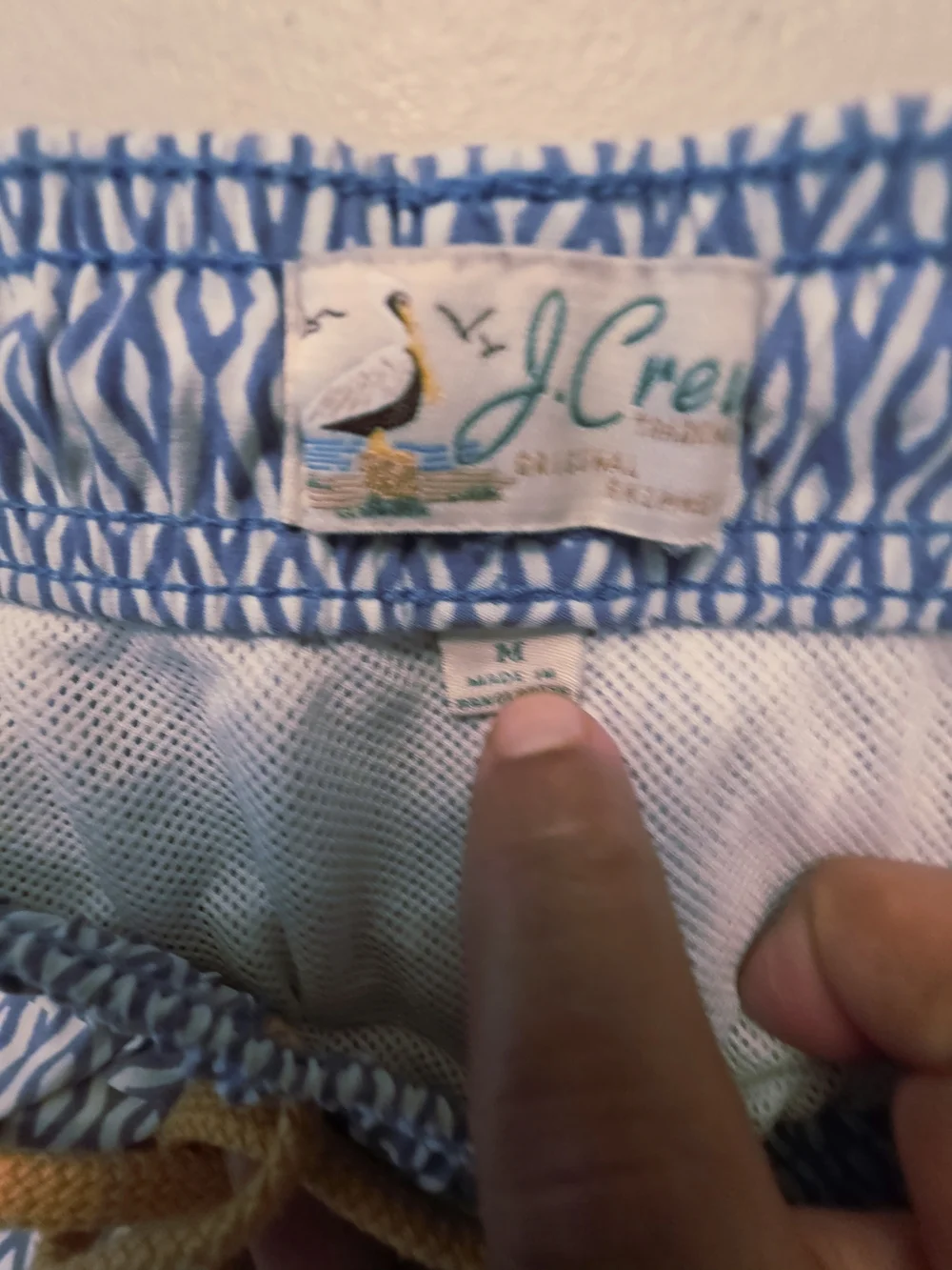 J. Crew Light Blue Patterned Swim Shorts
